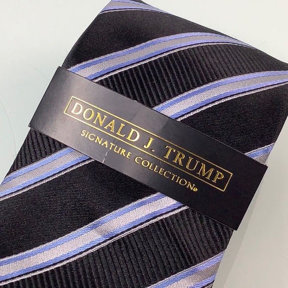 President Donald J Trump Signature Collection Silk Stripes neck tie NEW NWT - Picture 11 of 13